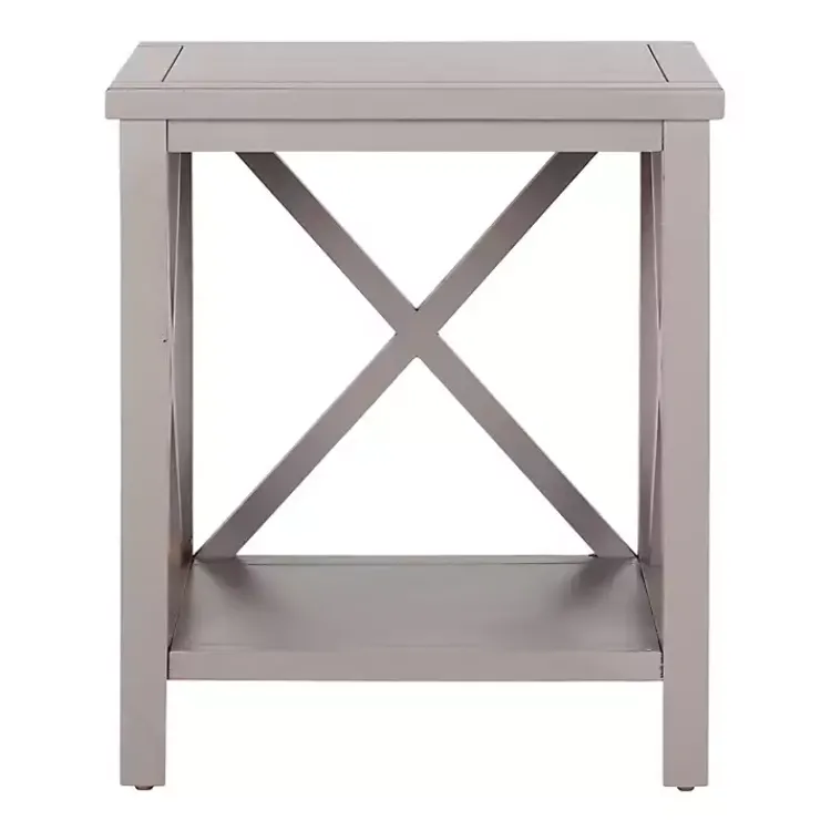 Kirklands Home Accent & End Tables|Candice Cross Back Accent Table Gray