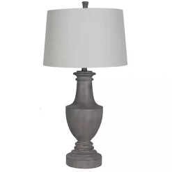 Kirklands Home Table Lamps|Carved Urn Table Lamps, Set of 2 Gray