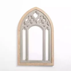 Kirklands Home Wall Plaques|Carved Wood Arch Wall Plaque Gray