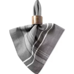 Kirklands Home Table Linens|Chambray French Stripe Napkins, Set of 6 Gray