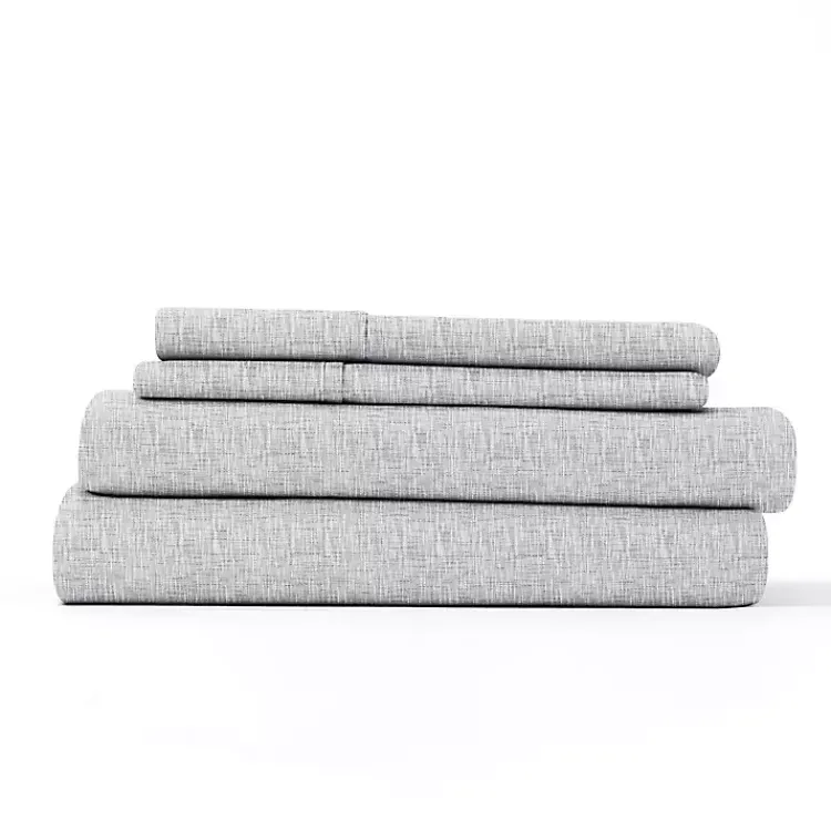 Kirklands Home Bed Sheets|Chambray 3-pc. Twin Sheet Set Gray