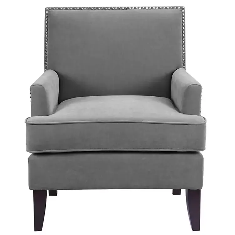 Kirklands Home Accent Chairs|Charlie Track Arm Club Accent Chair Gray