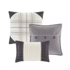 Kirklands Home Comforters|Gray Check California King 7-pc. Comforter Set