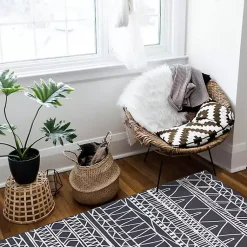 Kirklands Home Area Rugs|Gray Chelsea Geometric Washable Runner, 2x7