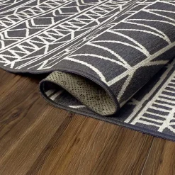 Kirklands Home Area Rugs|Gray Chelsea Geometric Washable Area Rug, 3x5