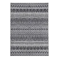 Kirklands Home Area Rugs|Gray Chelsea Geometric Washable Area Rug, 5x7