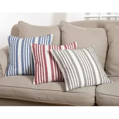 Online Gray Coastal Stripe Pillow Pillows