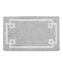 Kirklands Home Bathroom Rugs|Cotton Tufted Bath Mat with Border, 30 in. Gray