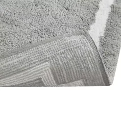 Kirklands Home Bathroom Rugs|Cotton Tufted Bath Mat with Border, 30 in. Gray