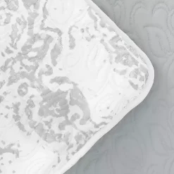 Kirklands Home Quilts|Gray Damask Reversible 3-pc. Queen Quilt Set