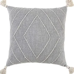 Clearance Diamond Kantha Stitched Throw Pillow Pillows