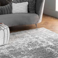 Kirklands Home Area Rugs|Gray Distressed Power Loomed Area Rug, 12x15