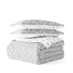 Kirklands Home Quilts|Gray Dotted Reversible 3-pc. King Quilt Set