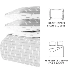 Kirklands Home Quilts|Gray Dotted Reversible 3-pc. King Quilt Set