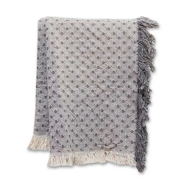 Outlet Dotted Woven Throw Blankets & Throws