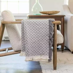 Outlet Dotted Woven Throw Blankets & Throws