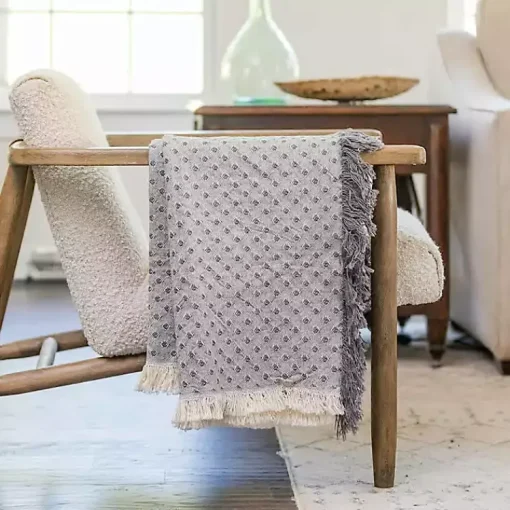 Outlet Dotted Woven Throw Blankets & Throws