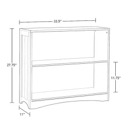 Kirklands Home Bookshelves|Gray Double Shelf Wooden Bookcase