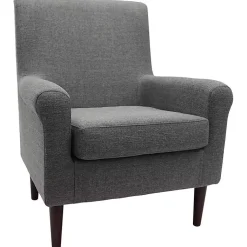 Kirklands Home Accent Chairs|Ellen Rolled Arms Accent Chair Gray