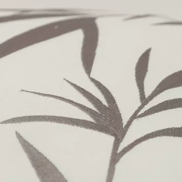 Outlet Gray Embroidered Botanical Throw Pillow Pillows