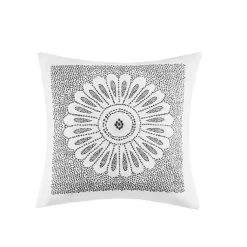 Best Gray Embroidered Modern Medallion Accent Pillow Pillows