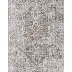 Kirklands Home Area Rugs|Faded Embrace Washable Area Rug, 7x10 Gray
