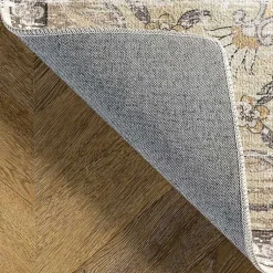 Kirklands Home Area Rugs|Gray Faded Medallion Washable Area Rug, 4x6