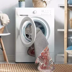 Kirklands Home Area Rugs|Gray Faded Medallion Washable Area Rug, 4x6