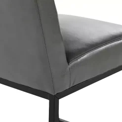 Kirklands Home Bar Stools & Counter Height Stools|Faux Leather Armless Counter Stool Gray