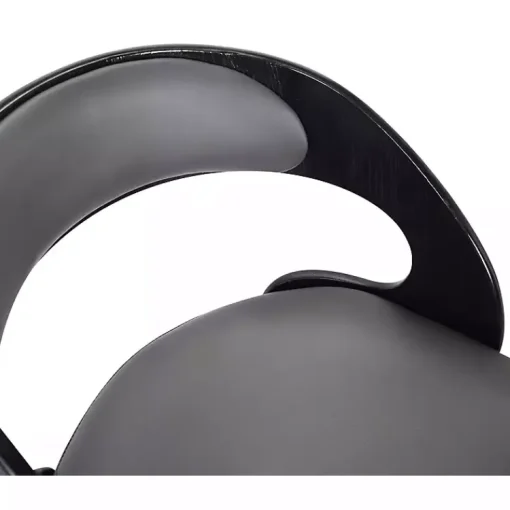 Kirklands Home Bar Stools & Counter Height Stools|Faux Leather Black Wood Sally Counter Stool Gray