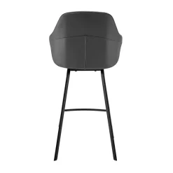 Kirklands Home Bar Stools & Counter Height Stools|Faux Leather Brigden Swivel Counter Stool Gray