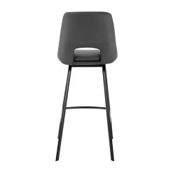 Kirklands Home Bar Stools & Counter Height Stools|Faux Leather Carise Swivel Counter Stool Gray