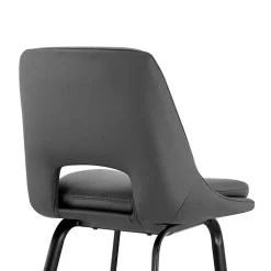 Kirklands Home Bar Stools & Counter Height Stools|Faux Leather Carise Swivel Counter Stool Gray