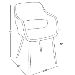 Kirklands Home Dining Chairs|Faux Leather Marge Dining Chairs, Set of 2 Gray