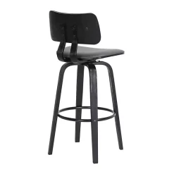 Kirklands Home Bar Stools & Counter Height Stools|Faux Leather Pico Swivel Counter Stool Gray