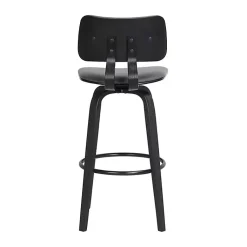 Kirklands Home Bar Stools & Counter Height Stools|Faux Leather Pico Swivel Counter Stool Gray
