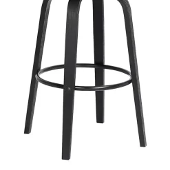 Kirklands Home Bar Stools & Counter Height Stools|Faux Leather Pico Swivel Counter Stool Gray