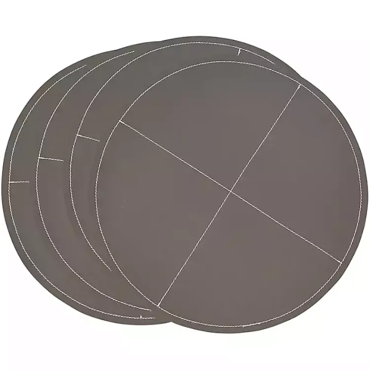 Kirklands Home Table Linens|Faux Leather Placemats, Set of 4 Gray