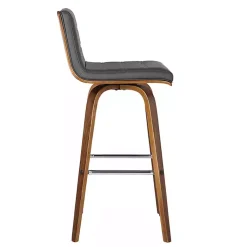 Kirklands Home Bar Stools & Counter Height Stools|Faux Leather Vienna Swivel Counter Stool Gray