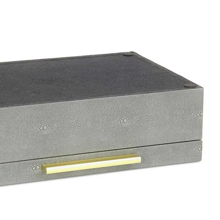 Sale Faux Shagreen Decorative Boxes, Set of 2 Baskets & Boxes