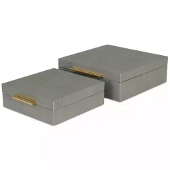 Hot Faux Shagreen 2-pc. Square Decorative Boxes Baskets & Boxes