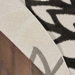 Kirklands Home Outdoor Rugs|Gray Floral Burst Round Outdoor Area Rug