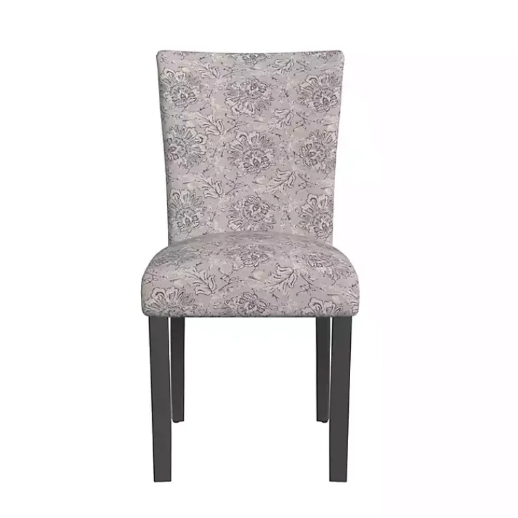 Kirklands Home Dining Chairs|Floral Parsons Dining Chairs, Set of 2 Gray