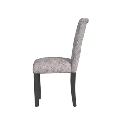 Kirklands Home Dining Chairs|Floral Parsons Dining Chairs, Set of 2 Gray