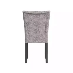 Kirklands Home Dining Chairs|Floral Parsons Dining Chairs, Set of 2 Gray