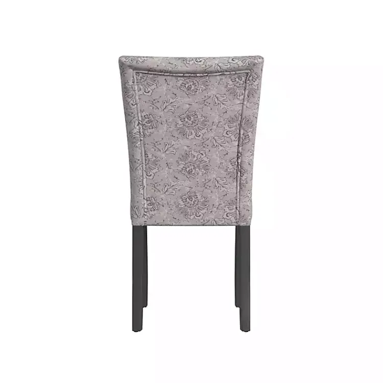 Kirklands Home Dining Chairs|Floral Parsons Dining Chairs, Set of 2 Gray
