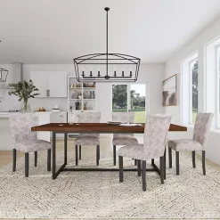 Kirklands Home Dining Chairs|Floral Parsons Dining Chairs, Set of 2 Gray