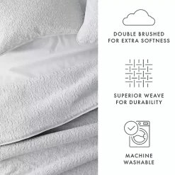 Kirklands Home Quilts|Floral Stitch 2-pc. Twin Quilt Set Gray