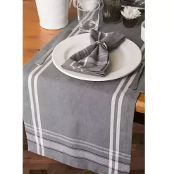 Kirklands Home Table Linens|French Chambray Table Runner Gray