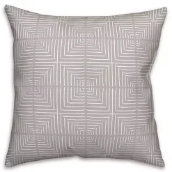Kirklands Home Outdoor Cushions & Pillows|Geometric Indoor/Outdoor Pillow Gray